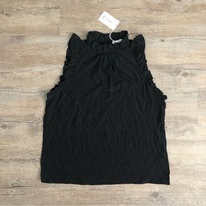 FRAME Flounce Sleeveless Shirt- XL